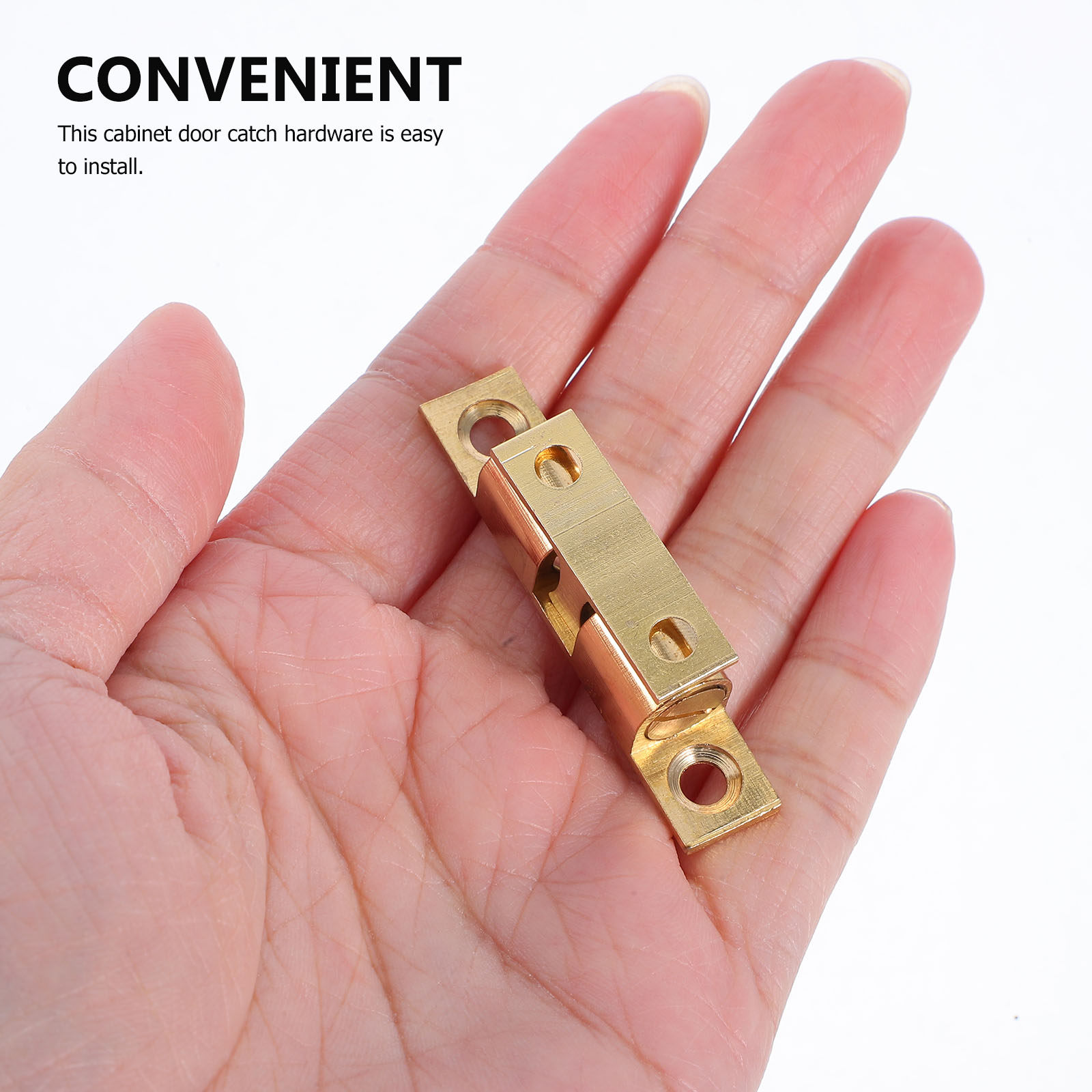 Furniture Hardware Brass - 4Pcs Penutup Pintu Kuningan dengan Sistem