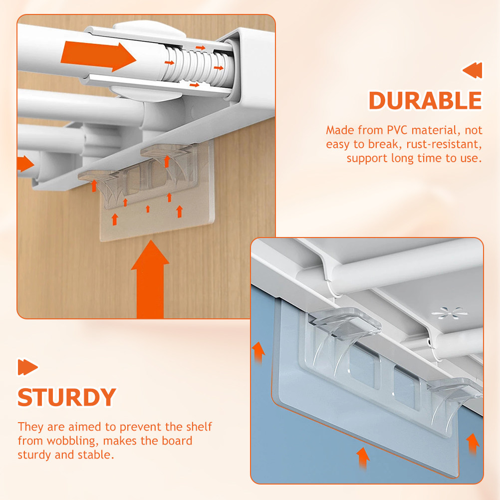 Shelf Peg Support - 8 Buah Penyangga Rak Strip Panjang