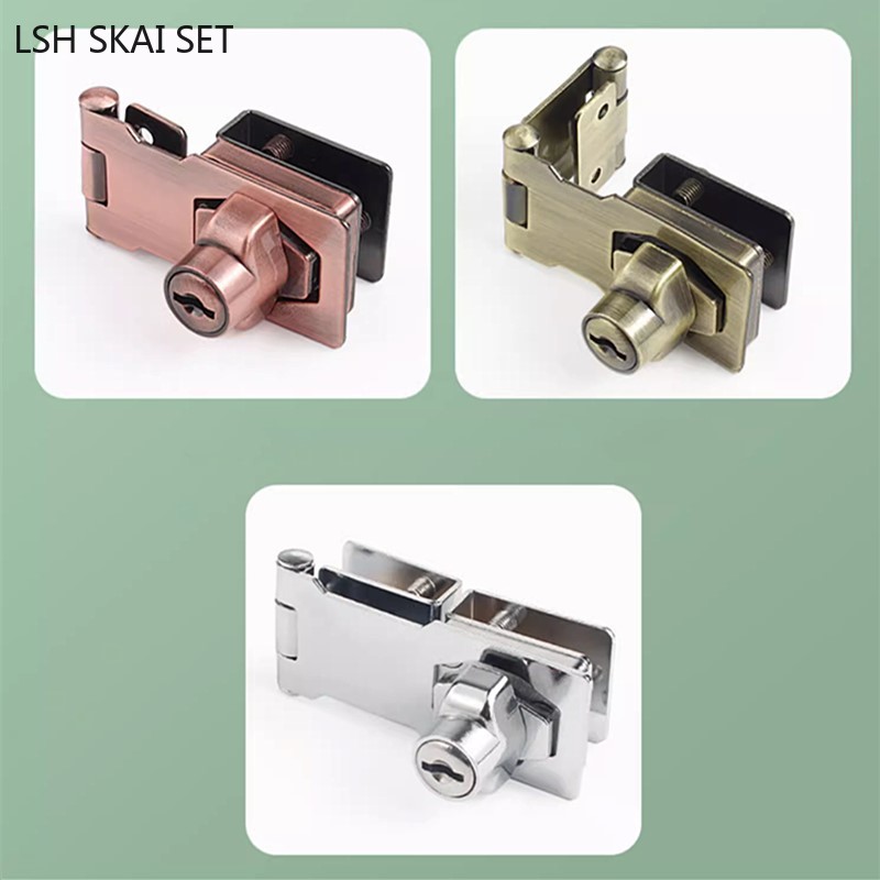 Kunci pintu kaca No-punch laya - Furniture Hardware Store ulasan dan harga