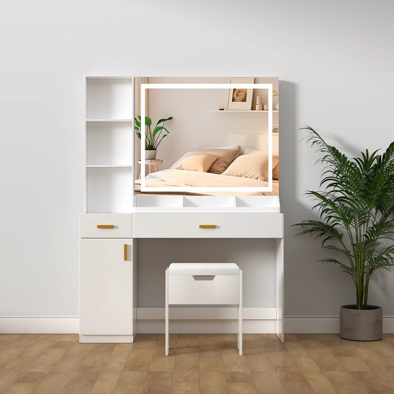 Meja Rias Kayu Modern Berkuali - Furniture Quality Control ulasan dan harga