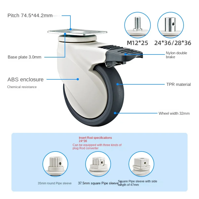 1 buah roda universal medis be - Furniture Quality Control ulasan dan harga